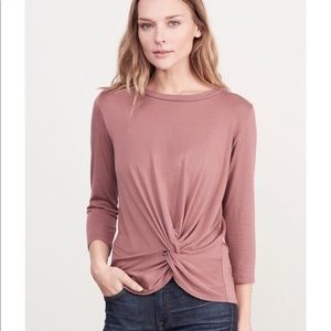 3/4 sleeve knotted modal Amour Vert top
